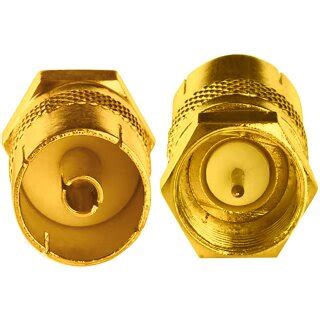 Koax Adapter Gold Iec Buchse Auf F Stecker Vergoldet