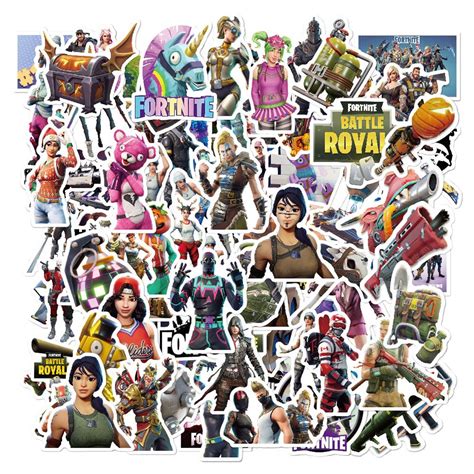 2020 Pack Different Fortnite Stickers For Gamers Car Laptop Skateboard