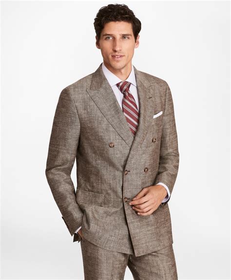 Brooks Brothers Slim Fit Double Breasted Wool Blend Sport Coat In Tan Brown Brown For Men