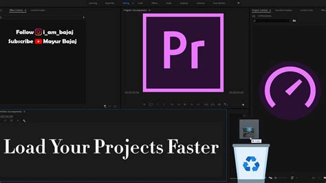 Adobe Premiere Pro Tutorial Load Projects Faster Premiere Pro Tips And Tricks Youtube