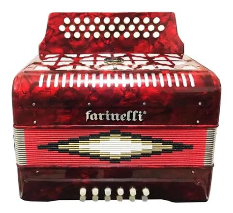 Farinelli 3012far Acordeon Diatonico Botones Fa Rojo Envio