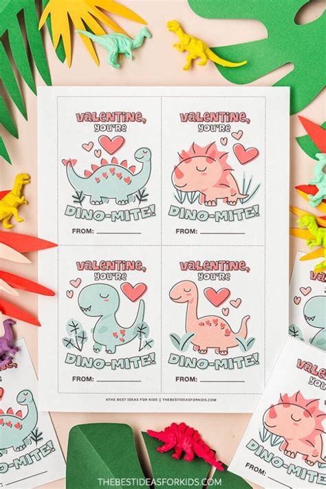 Free Printable Dinosaur Valentines In 2024 Dinosaur Valentines