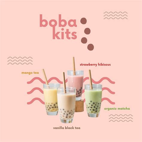 Boba Tea Kits Bubble Tea Kit Boba Glass Included Milk - Etsy | Bubble ...