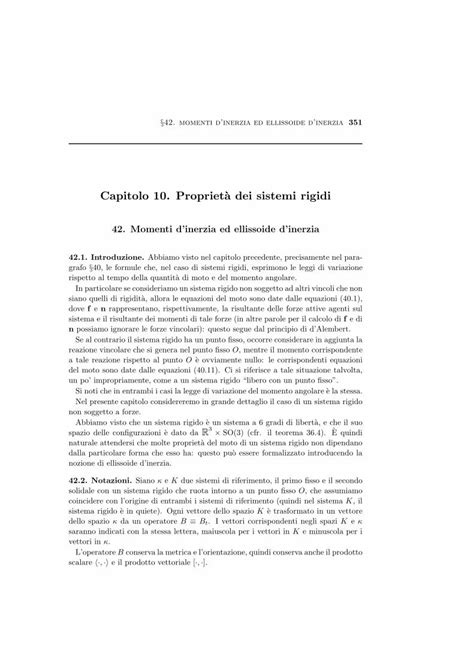 Pdf Capitolo Propriet A Dei Sistemi Rigidi Capitolo