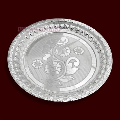 Buy Festival Puja Plate Thali In Pure Silver Online Atelier Yuwaciaojp