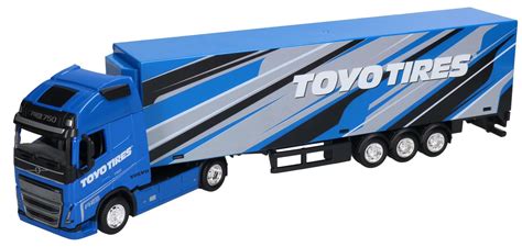 Auto Tir Volvo Fh Z Naczep Toyo Tires Burago Model Metalowy