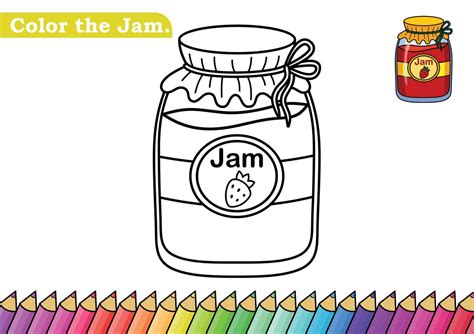 Jelly Jar Coloring Page