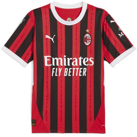 Puma Ac Milan Home Shirt Adults Red Sportsdirect