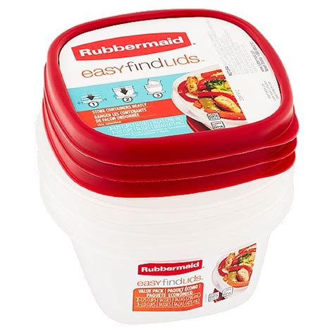 Rubbermaid Easy Find Lids Containers & Lids Value Pack, 3 count