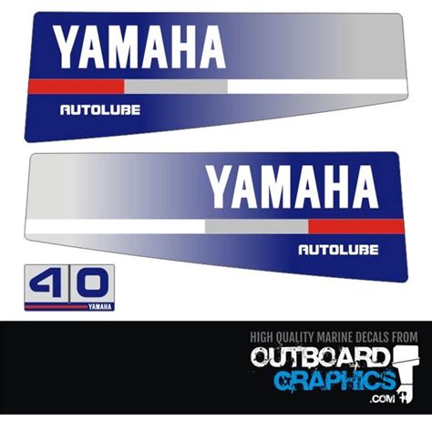 Yamaha Hp Autolube Outboard Engine Decals Sticker Kit Blue Etsy