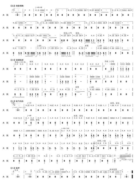 春江花月夜 大阮 分谱总谱 五线谱