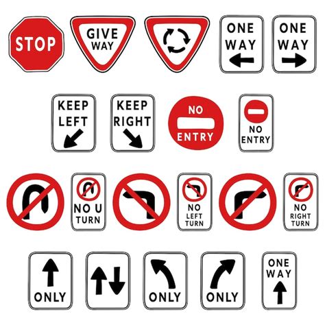 Premium Vector Road Signs And Traffic Signs In Cartoon Style