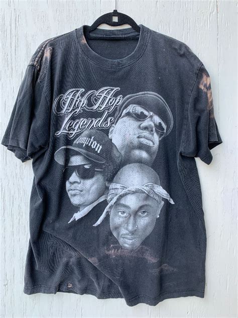 Tshirt Hiphop Legends Biggie Eazy E Tupac Perfectly Distressed