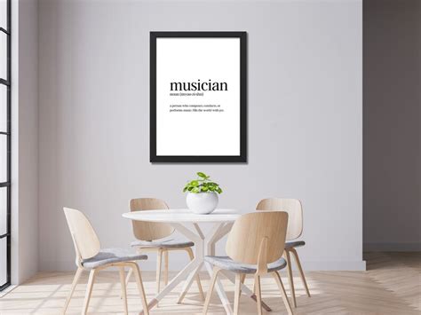 Musician, Wall Art, Definition, Printable, Inspirational Wall Art, Gift ...