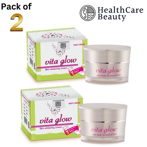 Vita Glow Glutathione Skin Whitening Night Cream Pack Of