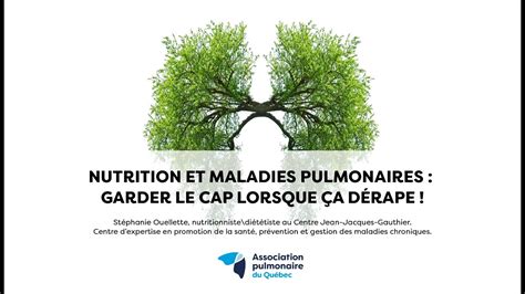 Nutrition et maladies pulmonaires garder le cap lorsque ça dérape YouTube