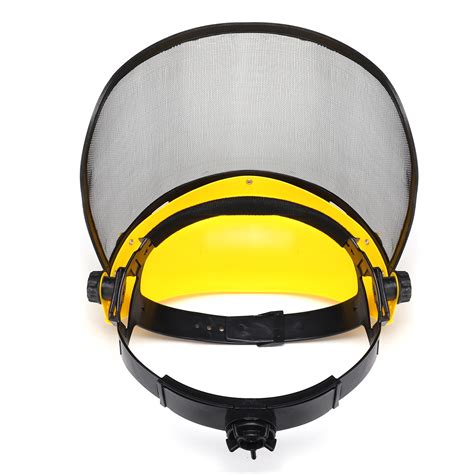 New Yellow Safety Helmet Full Face Mask Chainsaw Brushcutte Mesh For Lawn Mower Trimmer Brush