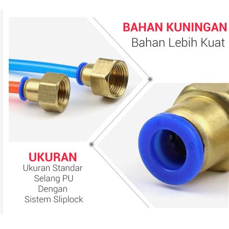 Jual Nipple Slip Lock Konektor Pompa Dc Drat Mm Ke Selang Mm