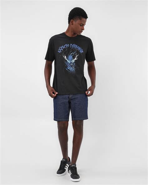 Riachuelo Camiseta Masculina Regular Expecto Patronum Preta Warner Bros