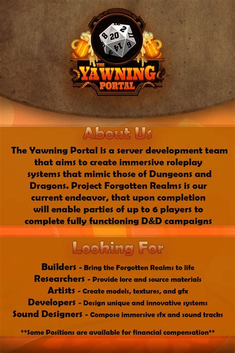 [The Yawning Portal] Dungeon and Dragons Server is Recruiting | BuiltByBit