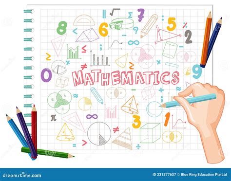 F Rmula Matem Tica De Rabisco Letra Matem Tica Ilustra O Do Vetor