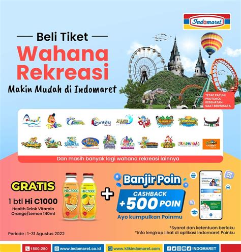 Indomaret On Twitter Lebih Mudah Dan Murah Beli TIket Wahana Rekreasi