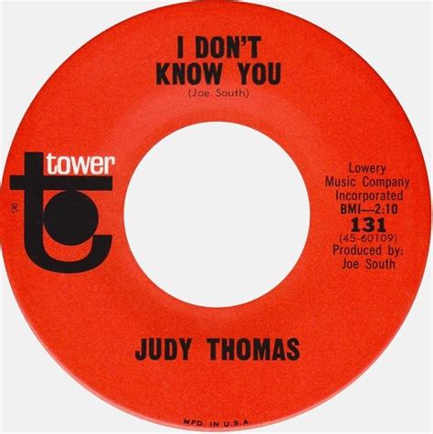 Judy Thomas I Don T Know You Lyrics Genius Lyrics