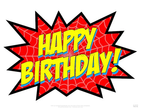 Spider Party Happy Birthday Sign Spiderman Birthday Etsy