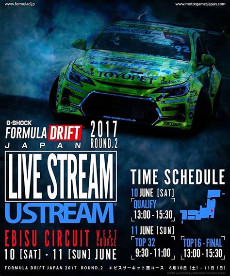 Livestream Times In Jst For Formula Drift Japan Round 2 Japanese