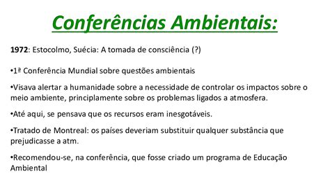 MAPA MENTAL SOBRE CONFERÊNCIAS AMBIENTAIS Maps4Study