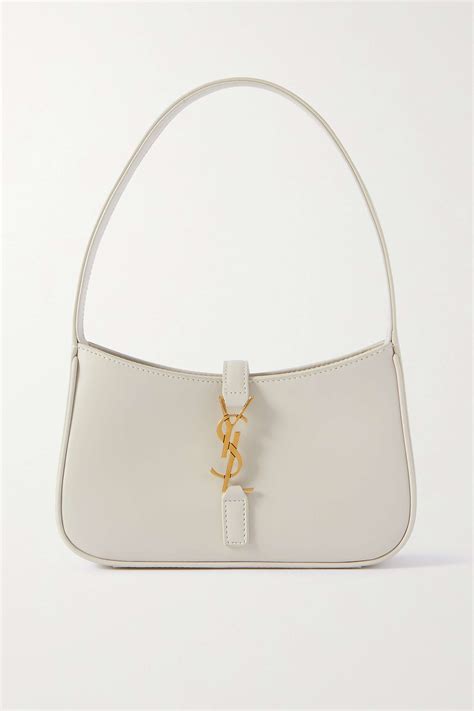 White Le 5 à 7 leather shoulder bag SAINT LAURENT NET A PORTER