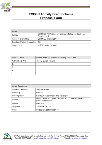 15 Activity Proposal Sample Free To Edit Download And Print Cocodoc