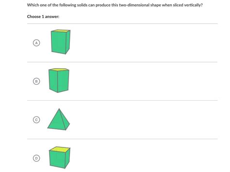 Help Fast A Vertical Slice Through A Three Dimensional Solid Produces A