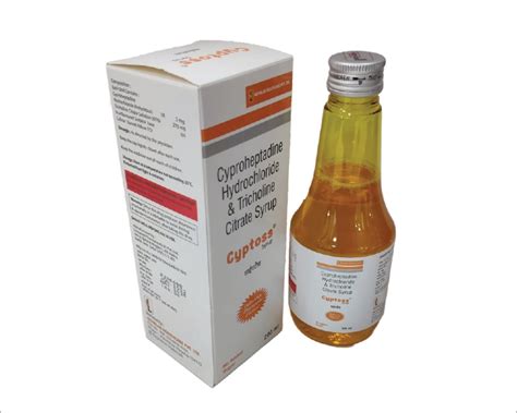 Cyproheptadine Hcl Tricholine Citrate Sorbitol Syrup Manufacturer