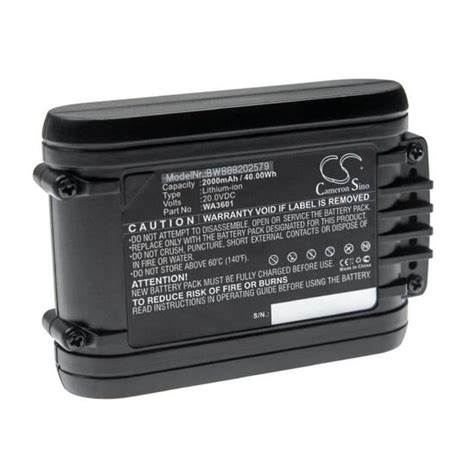 Vhbw Batterie Compatible Avec Worx Landroid L1000 L1500 2019 M1000