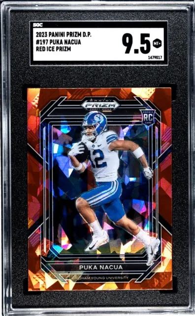 Panini Prizm Glace Rouge Puka Nacua Recrue Grade Mt Eur