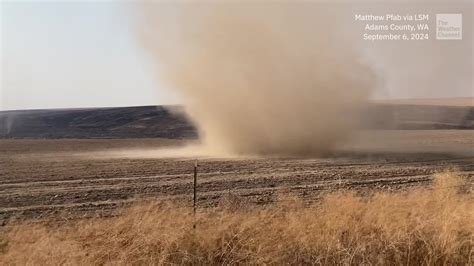 Watch This Huge Dust Devil Up Close In Washington Videos From The