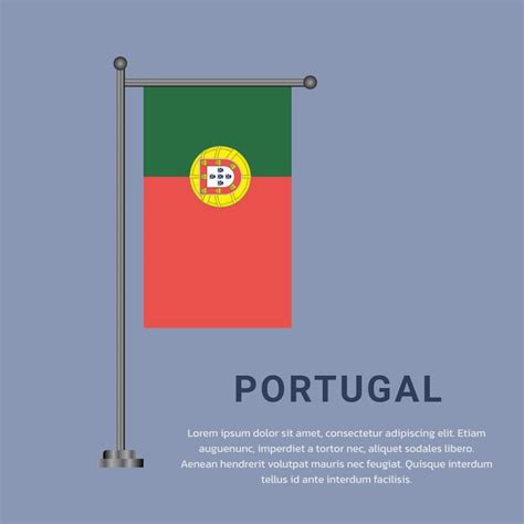 Ilustra O Da Bandeira De Portugal Modelo Vetor Premium