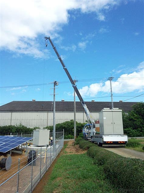 Pcs収納箱搬入 熊本県山鹿市 ミタデンが手掛ける太陽光発電