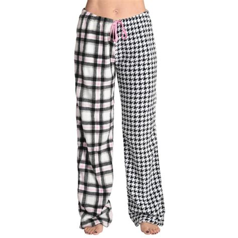 Just Love Womens Plush Pajama Pants 6339 V 10775 L Large Pink Plaid