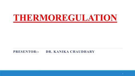 Thermoregulation Ppt