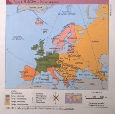 GEOGRAFIA, A PAISAGEM NÃO É O ESPAÇO.: Europa: Divisão Regional