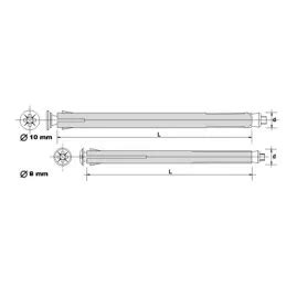 ŁĄcznik do mocowania oŚcieŻnic 10 150mm unimet pl