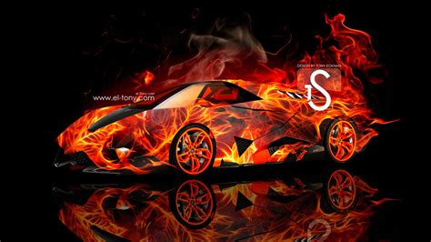 Lamborghini On Fire Wallpaper