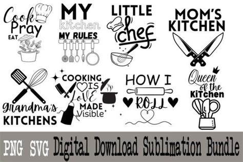 Funny Kitchen Svg Bundle Kitchen Png Graphic By Emikoworkstudio