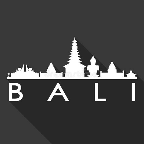 Bali Silhouette Design City Vector Art Stock Vector Illustration Of