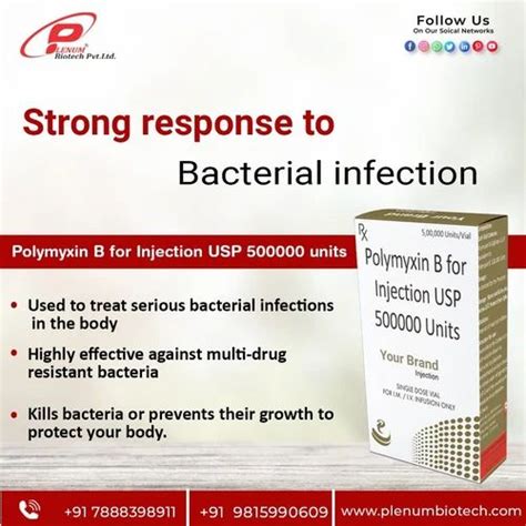 Polymyxin B For Injection Usp At Best Price In Panchkula By Plenum