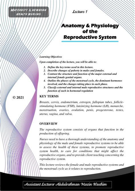 Pdf Anatomy And Physiology Of The Reproductive System