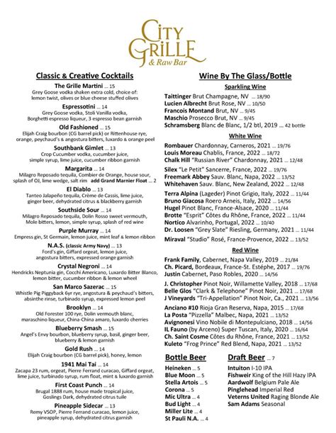 COCKTAILS - City Grille