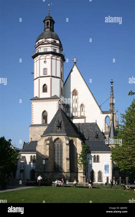 Sachsen Saxony Leipzig Thomaskirche Thomas Kirche Kirchen Church Stock